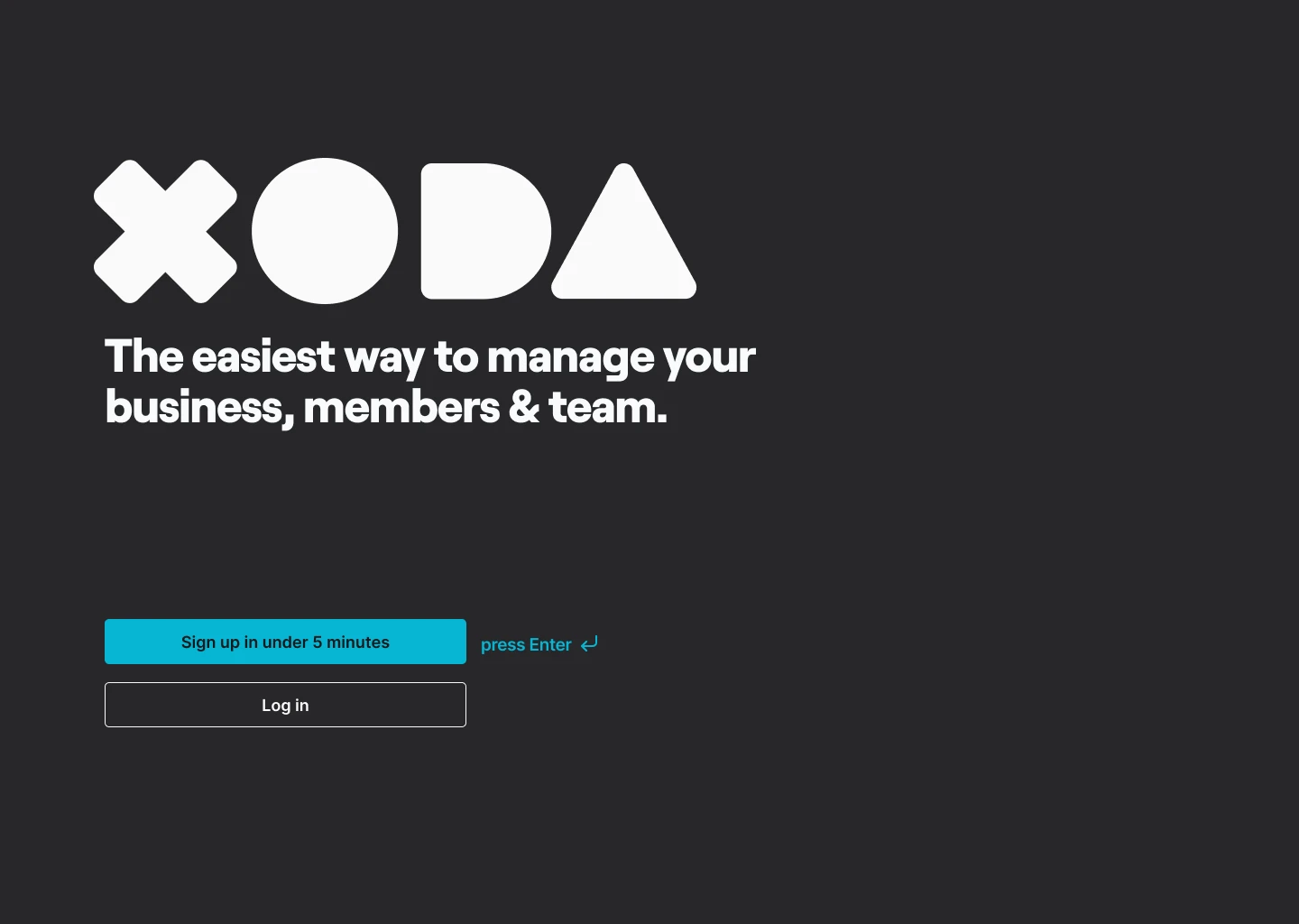 XODA BIZ dashboard after the redesign